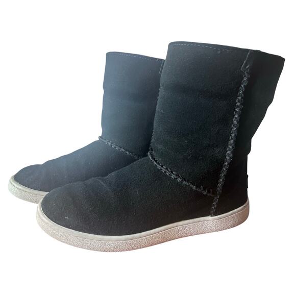 UGG Mika Black Pull on Suede Bootie Rubber Sole Women's 6 - Picture 3 of 14